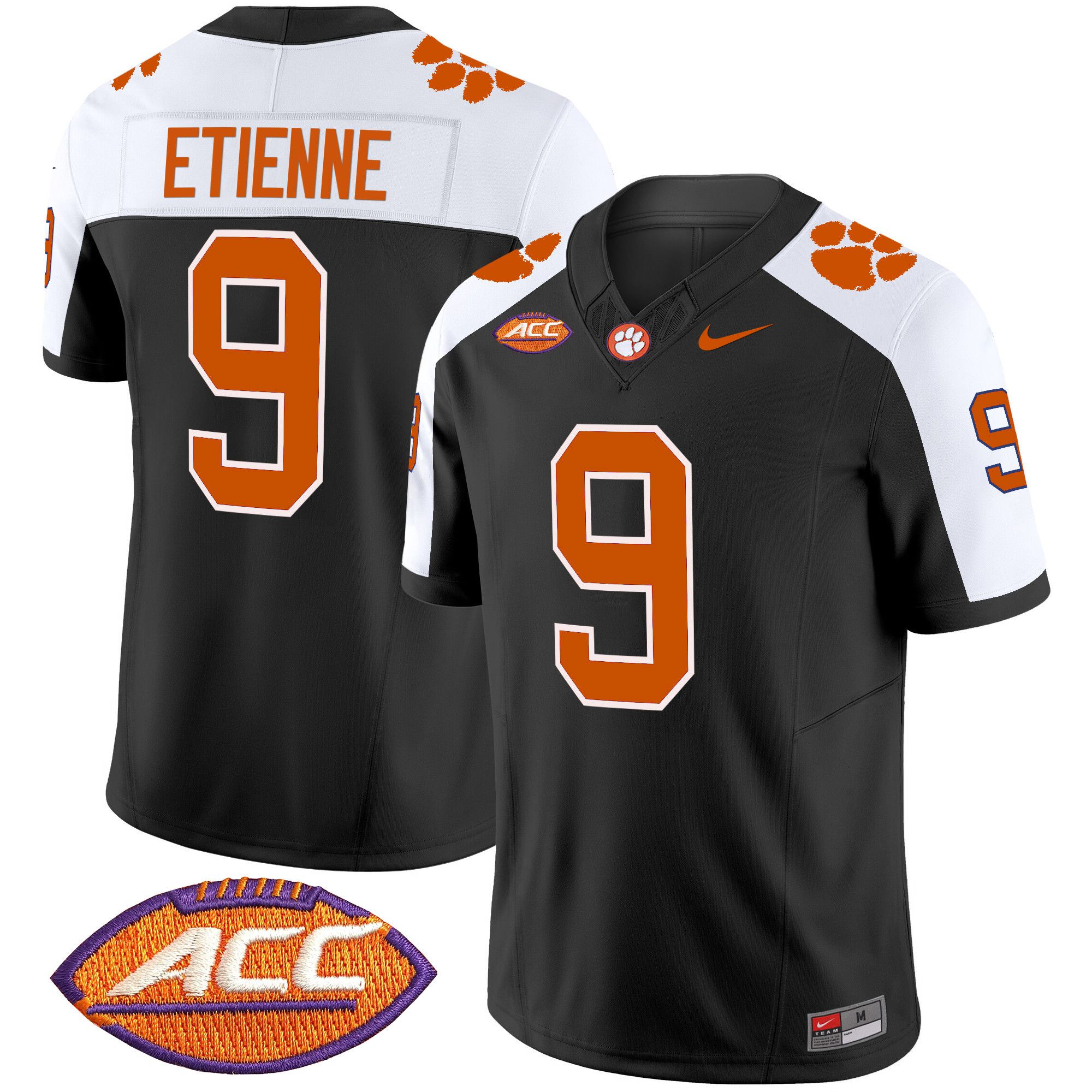 Men Clemson Tigers #9 Etienne Black 2024 Nike Vapor Limited NCAA Jersey->customized nfl jersey->Custom Jersey
